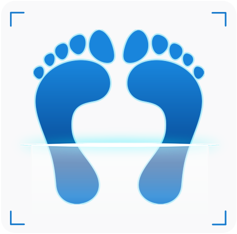 双脚足印扫描示意图